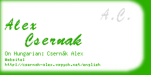 alex csernak business card